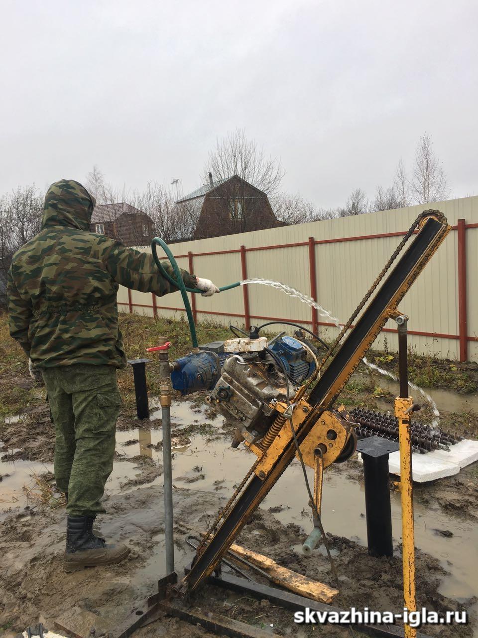 Бурение абиссинской скважины в СНТ «Дубрава» Ногинского района